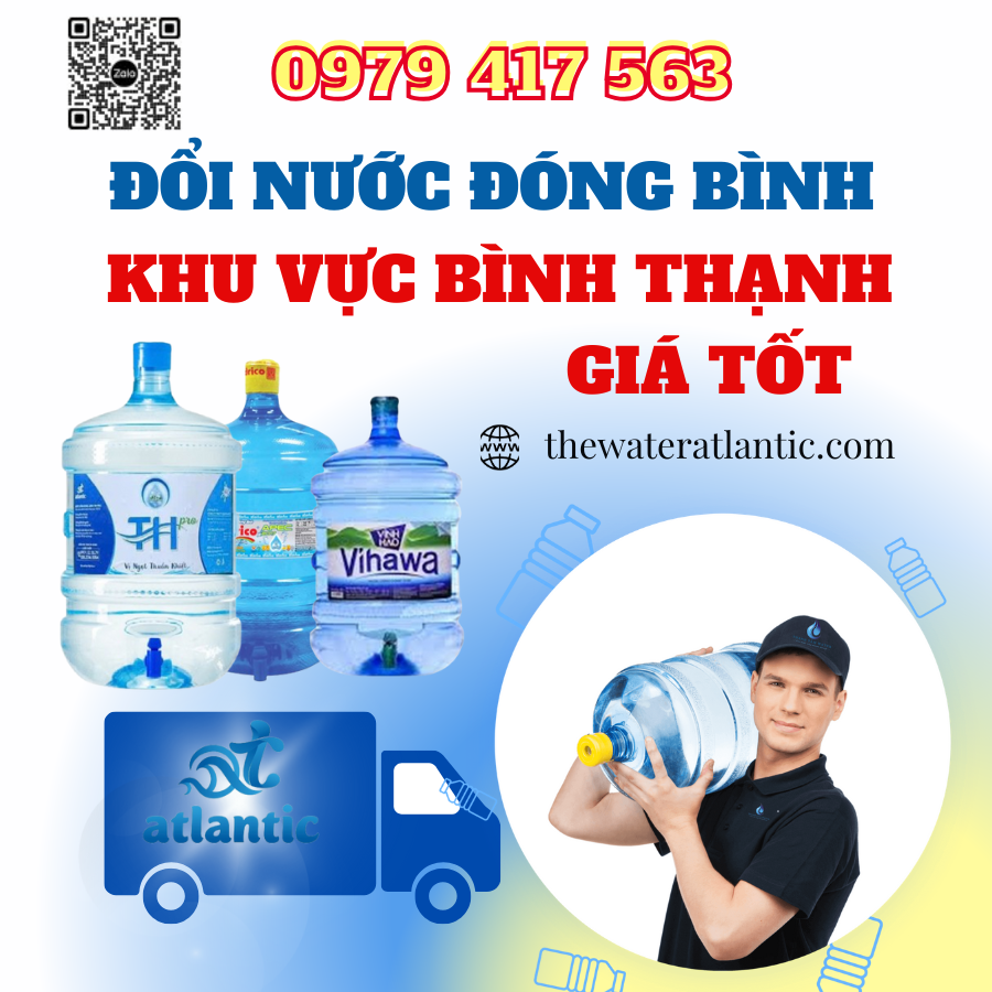 Đổi nước, Giao nước đóng bình tận nhà khu vực Bình Thạnh